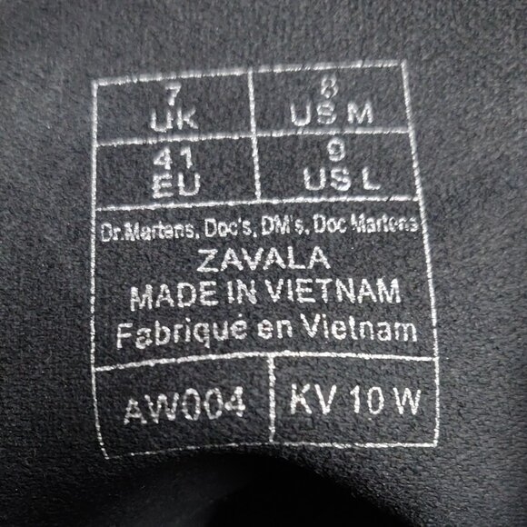 Dr. Martens Zavala Black Combat Boots US 9 Ladies/US 8 Men - Picture 4 of 9